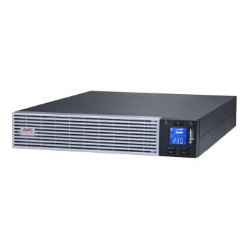 APC Easy UPS On-Line, 3 kVA, lithium-ion, rack/toren 2U, 230 V, 6 IEC C13- en 1 IEC C19-uitgangen, sleuf voor communicatiekaart, inclusief railset (SRVL3KRIRK) thumbnail