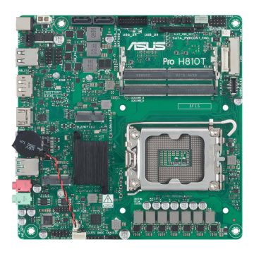 ASUS Pro H810T-CSM Intel H810 LGA 1851 (Socket V1) Thin Mini ITX (90MB1LGM-M0EAYC) thumbnail