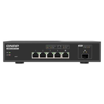 QNAP QSW-L3205-1C4T 4 Managed 10G Ethernet (100/1000/10000) Desktop Zwart (QSW-L3205-1C4T) thumbnail