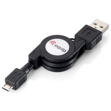 Equip 128595 USB-kabel 1 m USB 2.0 USB A Micro-USB B Zwart