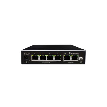 LevelOne FEP-0631 netwerk-switch Fast Ethernet (10/100) Power over Ethernet (PoE) Zwart (FEP-0631) thumbnail
