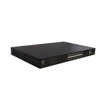 LevelOne FGP-2031 netwerk-switch Unmanaged Fast Ethernet (10/100) Power over Ethernet (PoE) 1U Zwart (FGP-2031) thumbnail