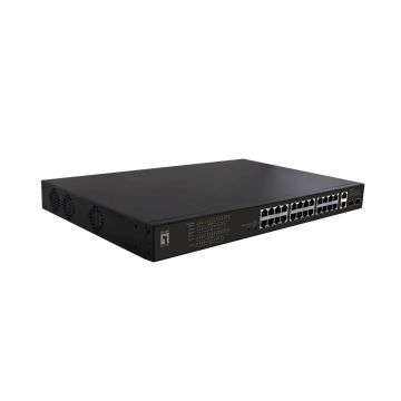 LevelOne FGP-2831 netwerk-switch Unmanaged Fast Ethernet (10/100) Power over Ethernet (PoE) 1U Zwart (FGP-2831) thumbnail