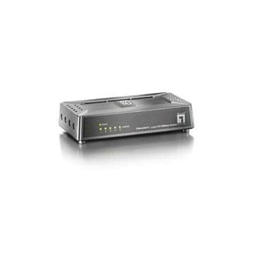 LevelOne FSW-0508TX netwerk-switch Unmanaged Fast Ethernet (10/100) Zwart, Grijs (FSW-0508TX) thumbnail