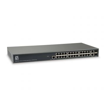 LevelOne GEL-2681 netwerk-switch Managed L3 Gigabit Ethernet (10/100/1000) Zwart