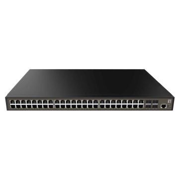 LevelOne GEL-5271 netwerk-switch Managed L2+ Gigabit Ethernet (10/100/1000) 1U Zwart (GEL-5271) thumbnail
