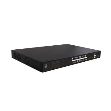 LevelOne GEP-2021 netwerk-switch Unmanaged Gigabit Ethernet (10/100/1000) Power over Ethernet (PoE) 1U Zwart (GEP-2021) thumbnail
