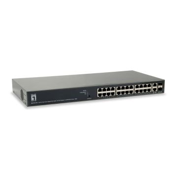 LevelOne GEP-2651 netwerk-switch Managed L3 Gigabit Ethernet (10/100/1000) Power over Ethernet (PoE) Zwart (GEP-2651) thumbnail