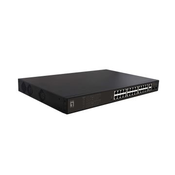 LevelOne GEP-2821 netwerk-switch Unmanaged Gigabit Ethernet (10/100/1000) Power over Ethernet (PoE) 1U Zwart (GEP-2821) thumbnail