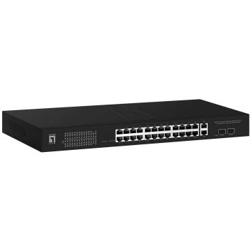 LevelOne GEP-2841 netwerk-switch Managed L2 Gigabit Ethernet (10/100/1000) Power over Ethernet (PoE) 1U Zwart (GEP-2841) thumbnail