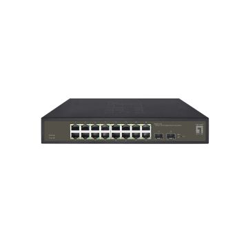 LevelOne GES-2118 netwerk-switch Managed L2 Gigabit Ethernet (10/100/1000) Zwart (GES-2118) thumbnail