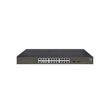 LevelOne GES-2126 netwerk-switch Managed L2 Gigabit Ethernet (10/100/1000) Zwart (GES-2126) thumbnail