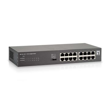 LevelOne GEU-1621 netwerk-switch Gigabit Ethernet (10/100/1000) Grijs (GEU-1621) thumbnail