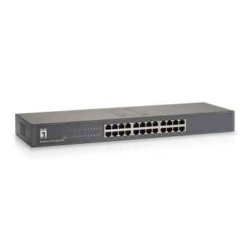 LevelOne GSW-2457 netwerk-switch Unmanaged Gigabit Ethernet (10/100/1000) Zwart (GSW-2457) thumbnail