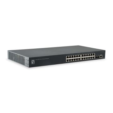 LevelOne GTL-2661 netwerk-switch Managed L2 Gigabit Ethernet (10/100/1000) Zwart (GTL-2661) thumbnail