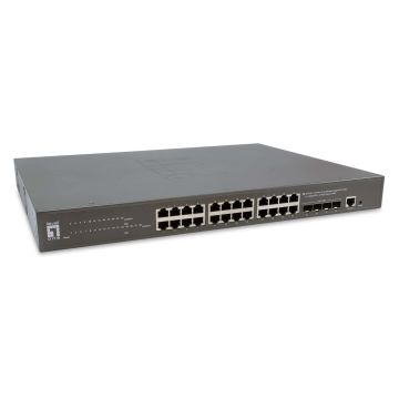 LevelOne GTP-2871 netwerk-switch Managed L3 Gigabit Ethernet (10/100/1000) Power over Ethernet (PoE) Grijs (GTP-2871) thumbnail