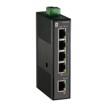 LevelOne IES-0500 netwerk-switch Unmanaged Fast Ethernet (10/100) Zwart (IES-0500) thumbnail