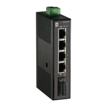 LevelOne IES-0510 netwerk-switch Unmanaged Fast Ethernet (10/100) Zwart (IES-0510) thumbnail