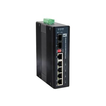 LevelOne IES-0600 netwerk-switch Gigabit Ethernet (10/100/1000) Zwart (IES-0600) thumbnail