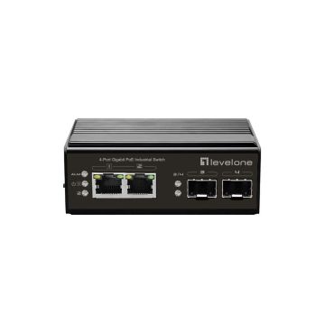 LevelOne IGP-0432 netwerk-switch Unmanaged Gigabit Ethernet (10/100/1000) Power over Ethernet (PoE) Zwart (IGP-0431) thumbnail