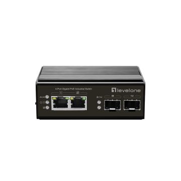 LevelOne IGP-0432 netwerk-switch Unmanaged Gigabit Ethernet (10/100/1000) Power over Ethernet (PoE) Zwart (IGP-0432) thumbnail