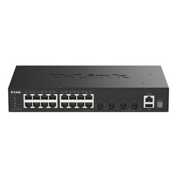 D-Link DGS-1530-20/E netwerk-switch Managed L2 Gigabit Ethernet (10/100/1000) Zwart (DGS-1530-20/E) thumbnail