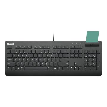Lenovo Smartcard Wired Keyboard II toetsenbord Thuis/Werk USB Amerikaans Engels Zwart (4Y41R64685) thumbnail