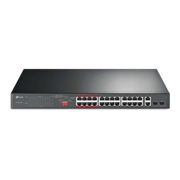 TP-Link TL-SL1226P netwerk-switch Unmanaged Gigabit Ethernet (10/100/1000) Power over Ethernet (PoE) 1U Grijs (SL1226P) thumbnail