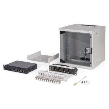 DIGITUS SOHO Pro network set, 254 mm (10inch) - 6U, 315 x 300 mm (W x D) (DN-49100-SET) (DN-49100-SET) thumbnail