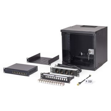 DIGITUS Netzwerk-Set 254 mm (10) - 6HE, 315x300 mm (BxT) sw (DN-49101-SET) thumbnail