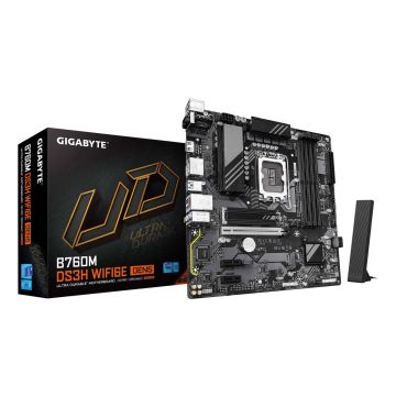 GIGABYTE B760M DS3H WIFI6E GEN5 Intel B760 Express LGA 1700 micro ATX (B760M DS3H WF6E GEN5) thumbnail