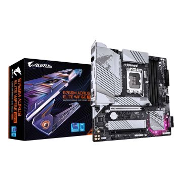 GIGABYTE B760M AORUS ELITE WIFI6E GEN5 Intel B760 LGA 1700 micro ATX (B760M A E WF6E GEN5) thumbnail