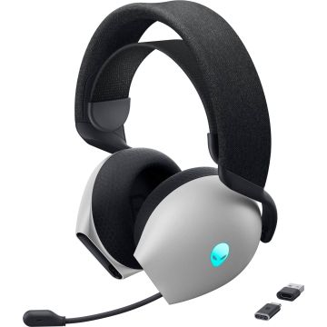 Alienware AW725H Headset Bedraad en draadloos Hoofdband Gamen USB Type-C Bluetooth Zwart, Wit (AW725H-W-DEAM) thumbnail
