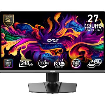 MSI MPG 272URX QD-OLED computer monitor 67,3 cm (26.5") 3840 x 2160 Pixels 4K Ultra HD Zwart (9S6-3CD79A-015) thumbnail
