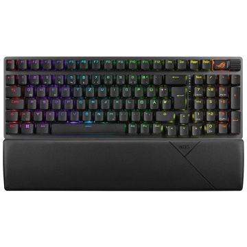 ASUS ROG Strix Scope II 96 Wireless toetsenbord Gamen USB + RF Wireless + Bluetooth QWERTY Amerikaans Engels Zwart (90MP037A-BKUA01) thumbnail