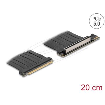 DELOCK Riser Karte PCI Express 5.0 x16 St zu x16Slot 20cm Ka (81289) thumbnail