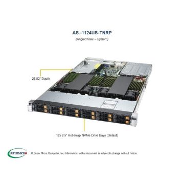 Super Micro Supermicro 2U H13SSH Socket SP5 12xHybrid Hot-Swap 2x1200W (AS -2015HS-TNR) thumbnail