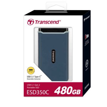 TRANSCEND 480GB External SSD PCIe to USB (TS480GESD350C) thumbnail