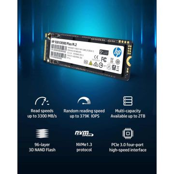HP SSD 256GB M.2 PCIE NVME 2280 3D-NAND (0950-5111) thumbnail