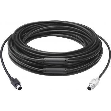 Logitech GROUP 15m Extender Cable PS/2-kabel 6-p Mini-DIN Zwart