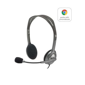 Logitech H111 Headset Bedraad Hoofdband Kantoor/callcenter Grijs (981-000593) thumbnail