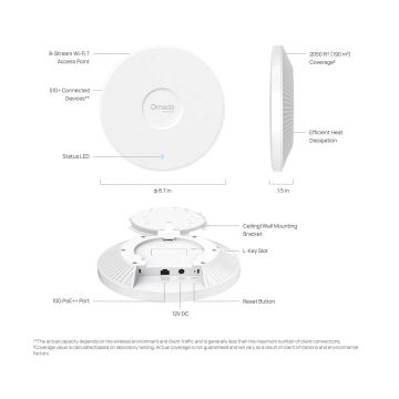TP-Link Omada EAP787 Wi-Fi 7 Access Point Deckenmontage BE12000 5,77 Gbps (EAP787(EU)) thumbnail