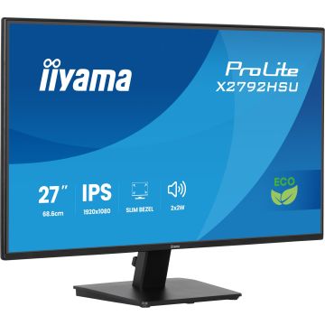 iiyama ProLite X2792HSU-B1 computer monitor 68,6 cm (27") 1920 x 1080 Pixels Full HD LED Zwart (X2792HSU-B1) thumbnail