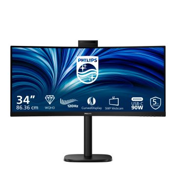 Philips 3000 series 34B2U3600CH/00 computer monitor 86,4 cm (34") 3440 x 1440 Pixels Wide Quad HD LCD Zwart (34B2U3600CH/00) thumbnail