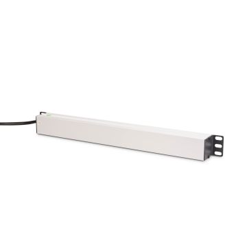 Digitus PDU Rack Power Strip 19 with overload protection, 8 Schuko CEE 7/3 (45°) sockets, 2m cable, Unischuko CEE 7/7 plug, 16A, (DN-95436) thumbnail