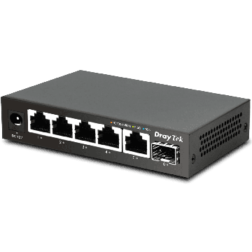 Draytek Switch Desk. DrayTek VigorSwitch  Q-60X    1*SFP+/ 5*2,5GBE retail (VSWITCHQ60X-DE-AT-CH) thumbnail