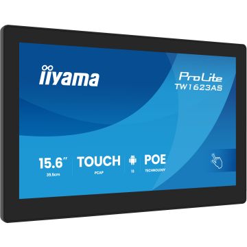 iiyama TW1623AS-B3P computer monitor 39,6 cm (15.6") 1920 x 1080 Pixels Full HD LED Touchscreen Zwart (TW1623AS-B3P) thumbnail