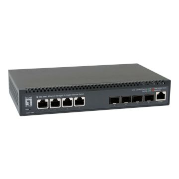 LevelOne XEL-0891 Managed L3 10G Ethernet (100/1000/10000) Desktop Grijs (XEL-0891) thumbnail