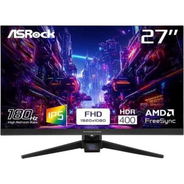 ASRock Phantom Gaming LED-Display PG27FFX1B - 68.6 cm (27) - 1920 x 1080 Full HD (PG27FFT1A) thumbnail