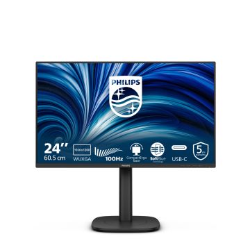 Philips 3000 series 24B2N3200D/00 computer monitor 61,2 cm (24.1") 1920 x 1200 Pixels WUXGA LCD Zwart (24B2N3200D/00) thumbnail